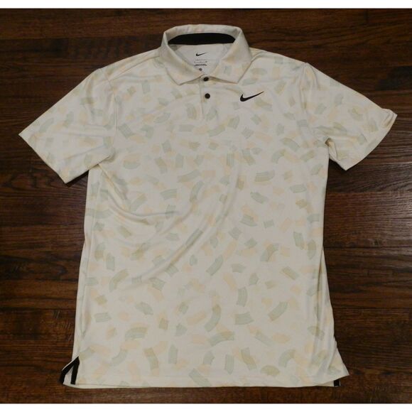 Nike Dri-Fit Polo Golf Shirt Yellow Green Men's Size Small - Picture 1 of 2